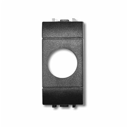 Adattatore incasso nero 1 modulo per impianti civili residenziali