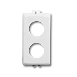 Adattatore prese Demix 2 uscite bianco per impianti residenziali