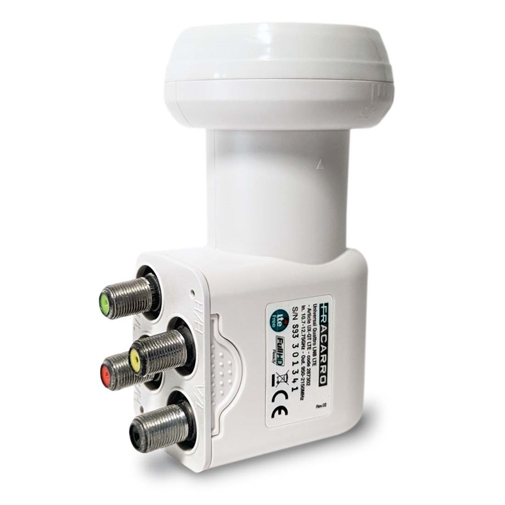 LNB Quattro LTE 4 uscite universale per impianti TV SAT residenziali