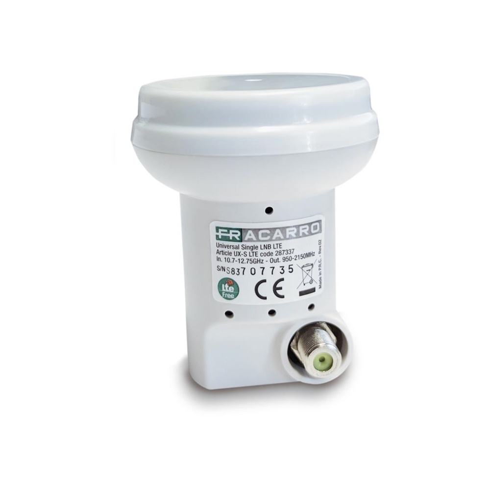 LNB Singolo Universale LTE con Filtro per Impianti TV SAT Residenziali