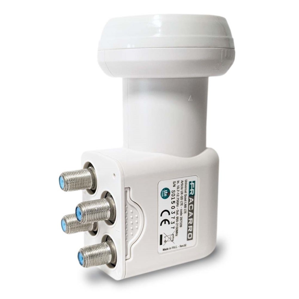 LNB Quad Universale LTE 4 Uscite per Impianti TV Sat