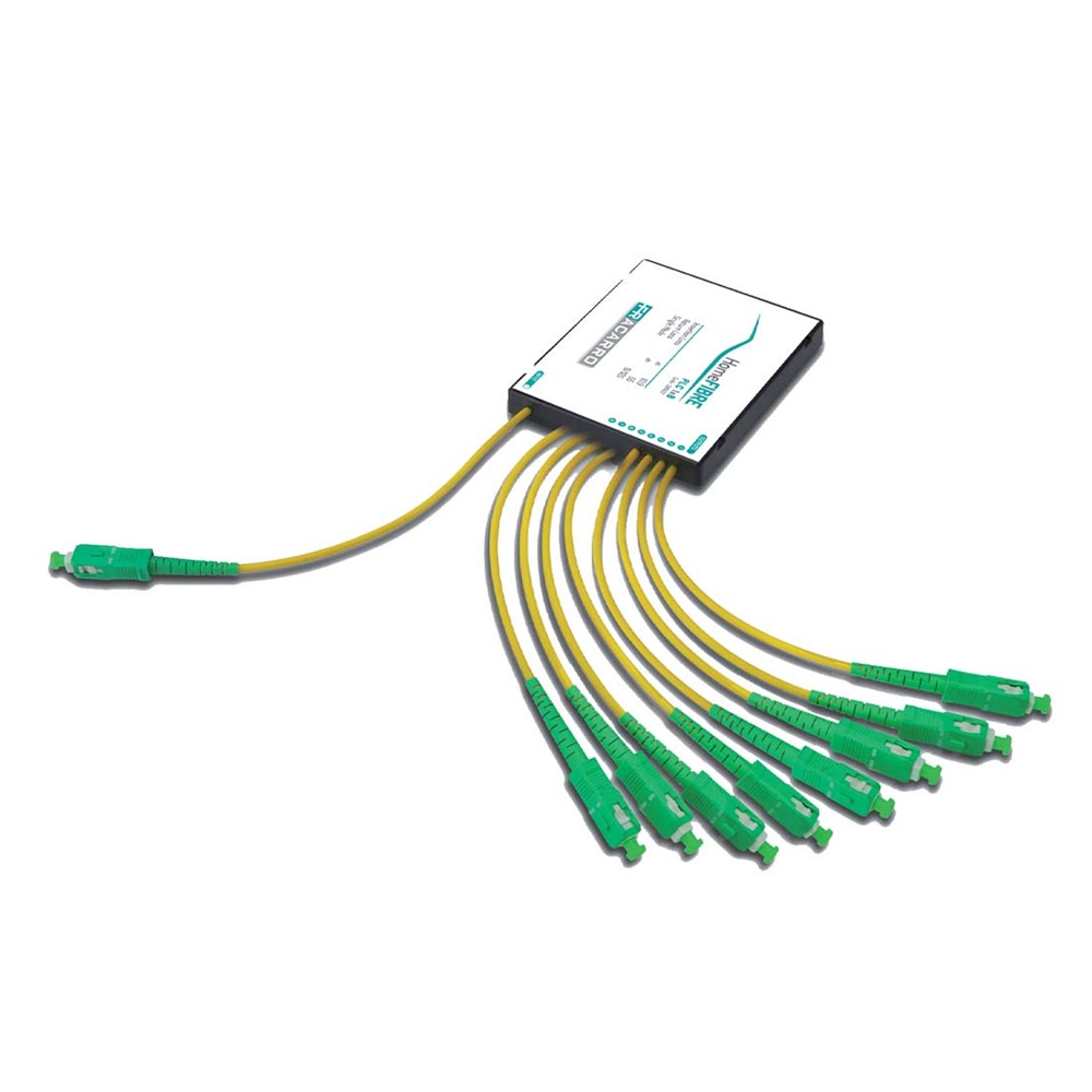 PLC splitter ottico 1x8 SC/APC per distribuzione rete FTTH