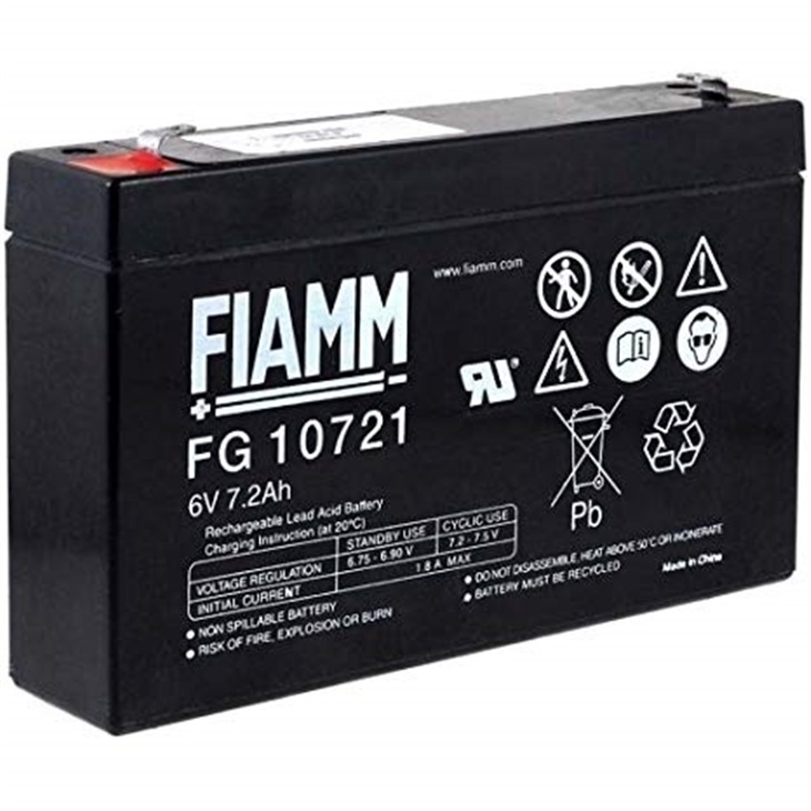 Batteria Fiamm 7,2Ah 6V