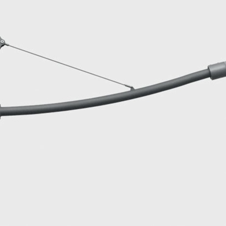 BRACCIO CURVO FE. ZINC.C/FLANG.L150
