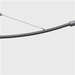 BRACCIO CURVO FE. ZINC.C/FLANG.L150