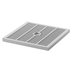 Coperchio grigliato 300x300 mm grigio per pozzetti impianti elettrici e telecomunicazioni