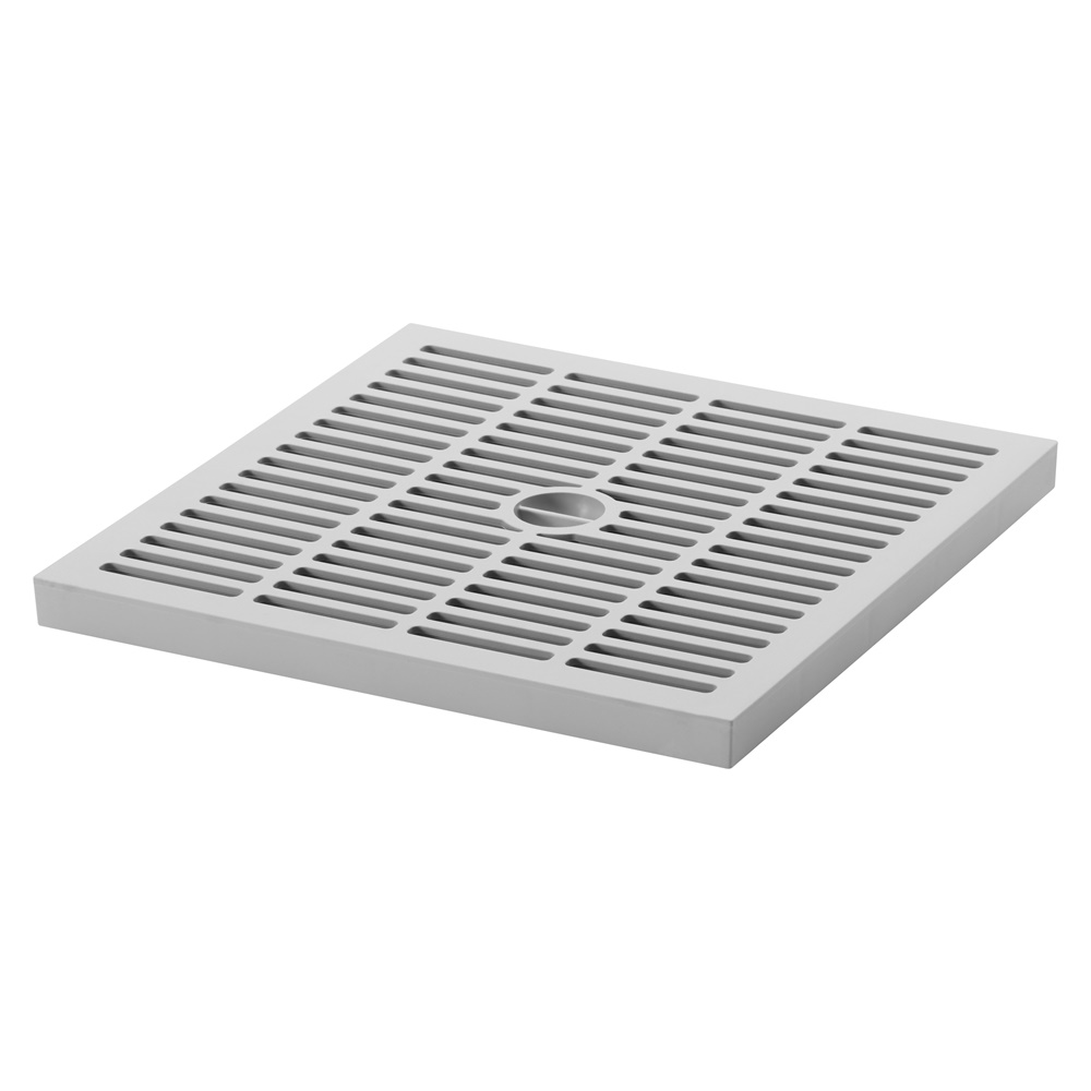 Coperchio grigliato 400x400 mm grigio per pozzetti elettrici e telecomunicazioni