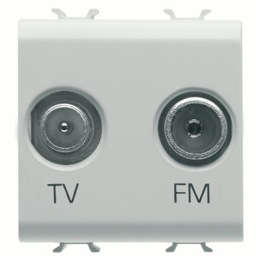 PRESA TV+FM 2M BIANCO