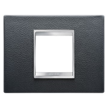 PLACCA LUX 2P PELLE NERO