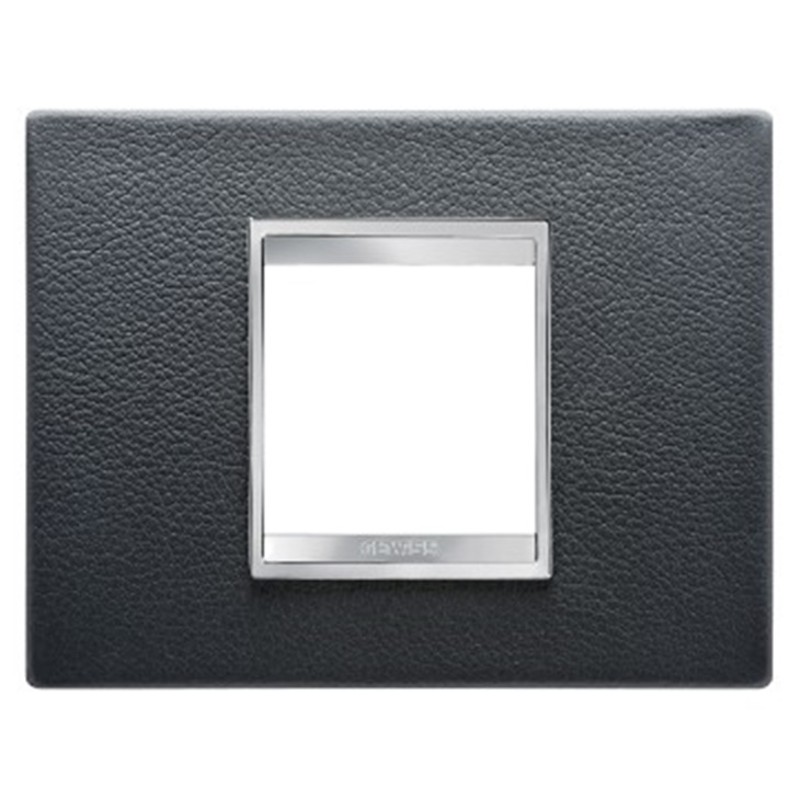 PLACCA LUX 2P PELLE NERO