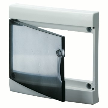 PORTA TRASPARENTE FUMÉ CON CORNICE PER FINITURA CENTRALINI STANDARD FRANCESE SENZA PORTA - IP40 - 13 MODULI