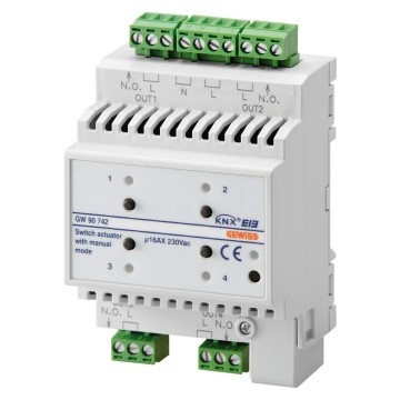 ATTUAT.4 CAN.KNX 16AX COM.MAN.GUIDA