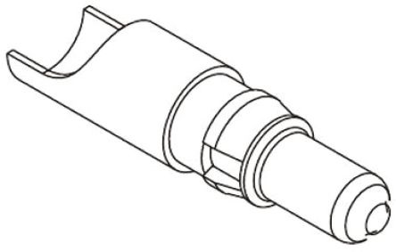 Contatto connettore DIN Harting serie 09 03 maschio Diritto