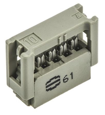 Connettore IDC Harting serie SEK-18 femmina 10 vie 2 file passo 2.54mm angolo retto