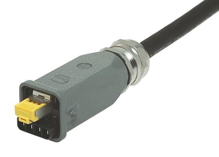 Connettore RJ45 Cat6 Harting serie HAN 3A RJ45 4 (alimentazione) 8 (dati) vie