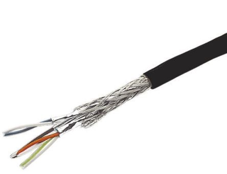 Cavo Cat6 Harting Coppia intrecciata 18 AWG AWG Nero guaina in PVC 