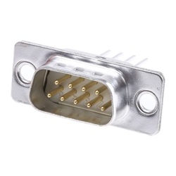 Connettore D-sub wire wrap Harting 9 vie maschio passo 2.74mm Diritta 