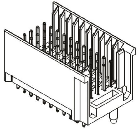 Connettore backplane Harting serie har-bus HM maschio Diritta 55 vie 5 file 