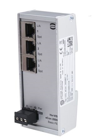 Switch Ethernet Harting 3 porte RJ45 10 Mbit/s 100 Mbit/s montaggio Guida DIN