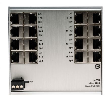 Switch Ethernet Harting 16 porte RJ45 10 Mbit/s 100 Mbit/s 1000 Mbit/s 