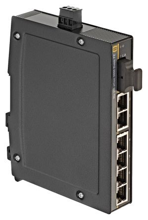 Switch Ethernet non gestito Harting 6 porte RJ45 10/100Mbit/s montaggio Guida Din