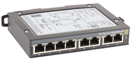 Switch Ethernet Harting 8 porte RJ45 10 Mbit/s 100 Mbit/s montaggio Guida DIN