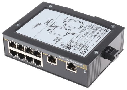 Switch Ethernet Harting 10 porte RJ45 10 Mbit/s 100 Mbit/s montaggio Guida DIN