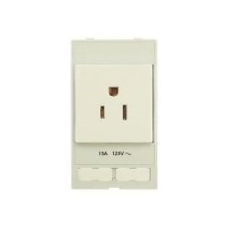 Connettore di alimentazione USA Connettore femmina 125 V c.a. 15A 2P+E grigio