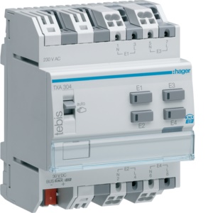 MOD.KNX TP 4 IN 230 VCA PER GUIDA D