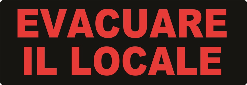 TARGA X SOL50 SCRITTA   EVACUARE IL