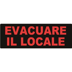 TARGA X SOL50 SCRITTA   EVACUARE IL