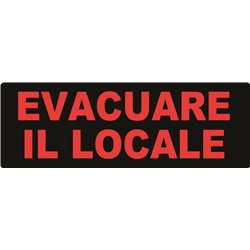 TARGA X SOL50 SCRITTA   EVACUARE IL