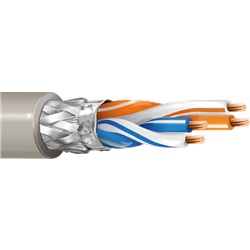 Bulk Hardware BH01491 Cavo Telefonico CCA 2 Doppini (4 Conduttori) - 10 Metri, Bianco