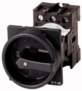 Interruttore generale 3 poli 32A IP65 maniglia rotativa nera blocco sicurezza