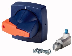 Maniglia rotativa bloccoporta con lucchetto 8x8 mm per montaggio porte angolo 90° uso industriale