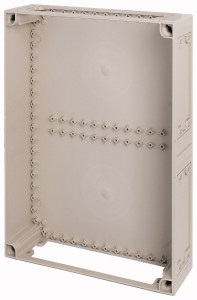 Base custodia quadro distribuzione policarbonato resistente urti RAL 7032 per installazione elettrica
