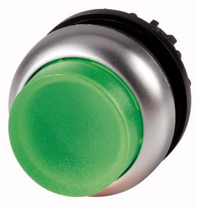 Pulsante luminoso sporgente verde RMQ-Titan IP66-69K con collegamento SmartWire-DT per automazione industriale