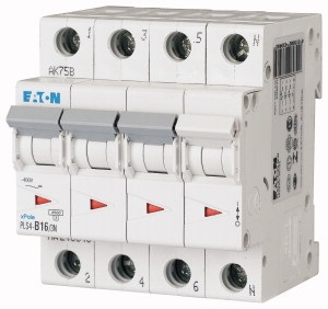 Interruttore magnetotermico 4 poli 6A 4,5kA tipo B PLS4-B6/4