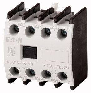 Modulo contatti ausiliari 1NA+3NC guida forzata montaggio frontale per DILM150