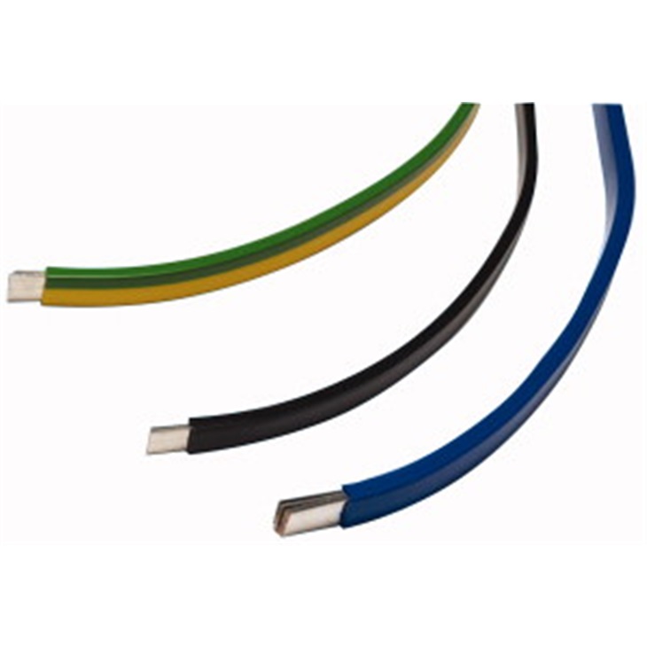 Bandella flessibile rame stagnato 6x9x0,8 mm isolata nera 160A UL 600VAC uso industriale