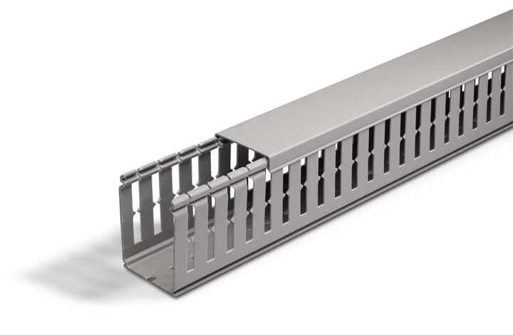 Coperchio canalina cablaggio PVC 80mm resistente per impianti elettrici industriali e civili