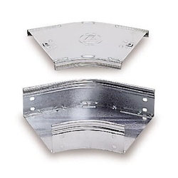 Coperchio curva piana 45° acciaio zincato protezione canaline 500mm