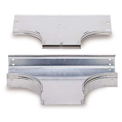 Deviazione piana T H50 zincata per canaline portacavi larghezza 300 mm uso industriale e civile