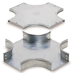 Incrocio piano H50 zincato 300mm per impianti elettrici robusto e resistente
