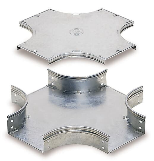 Coperchio incrocio piano zincato 300mm per impianti elettrici robusto e durevole