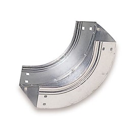 Deviazione canalina portacavi 90° metallo H50 raggio 100 mm per impianti elettrici