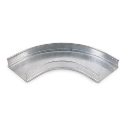 Deviazione piana 90° acciaio zincato H100 mm larghezza 300 mm per installazioni elettriche