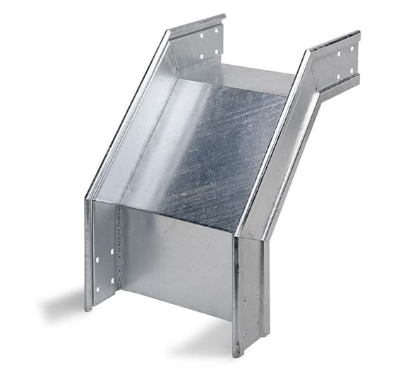 Deviazione 90° canale portacavi H100 lamiera zincata per impianti elettrici