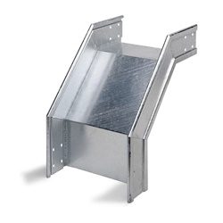 Deviazione 90° canale portacavi H100 lamiera zincata per impianti elettrici