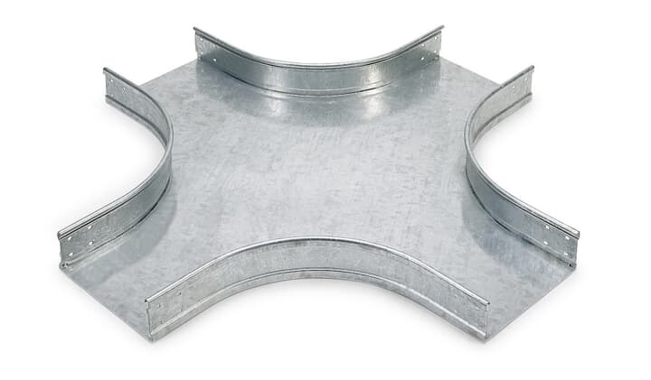 Incrocio piano H60 acciaio zincato 400mm per canalizzazione elettrica industriale e civile